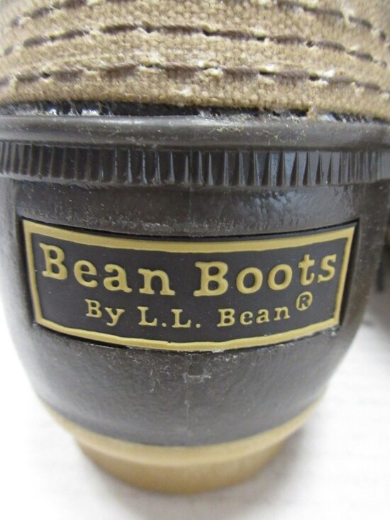 VINTAGE LL Bean Bean Boots 10 M Low Duck Canvas Rubber Gum Sole USA main image 11